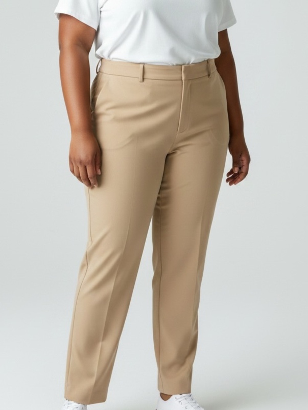 Club Monaco Classic Straight Leg Pants Tan